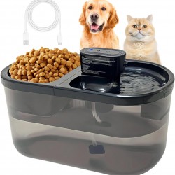 Drinking Fountain for Cats, Wireless Cat Fountain with Motion Sensor, Automatic Drinking and Feeding Machine for Cats, Water Dispenser for Cats, Automatic Feeder for Pets Drinking Fountain for Cats, Wireless Cat Fountain with Motion Sensor, Automatic Drinking and Feeding Machine for Cats, Water Dispenser for Cats, Automatic Feeder for Pets