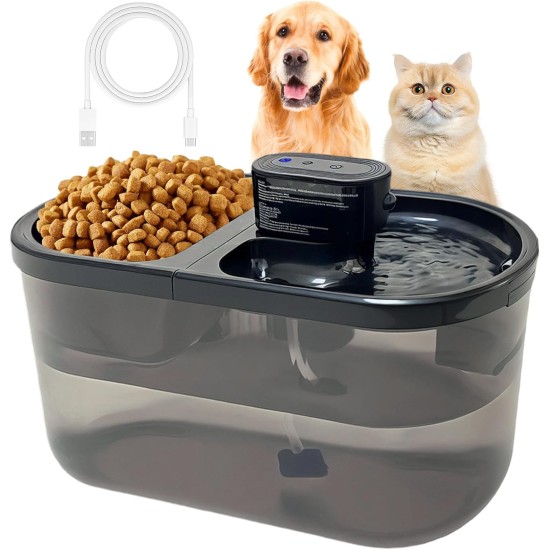 Drinking Fountain for Cats, Wireless Cat Fountain with Motion Sensor, Automatic Drinking and Feeding Machine for Cats, Water Dispenser for Cats, Automatic Feeder for Pets Drinking Fountain for Cats, Wireless Cat Fountain with Motion Sensor, Automatic Drinking and Feeding Machine for Cats, Water Dispenser for Cats, Automatic Feeder for Pets