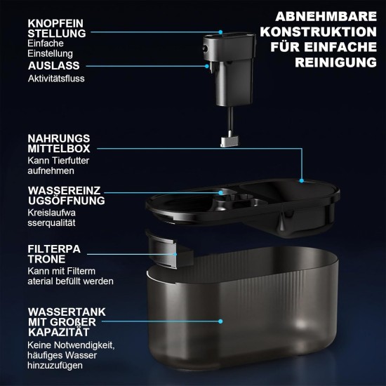Drinking Fountain for Cats, Wireless Cat Fountain with Motion Sensor, Automatic Drinking and Feeding Machine for Cats, Water Dispenser for Cats, Automatic Feeder for Pets Drinking Fountain for Cats, Wireless Cat Fountain with Motion Sensor, Automatic Drinking and Feeding Machine for Cats, Water Dispenser for Cats, Automatic Feeder for Pets