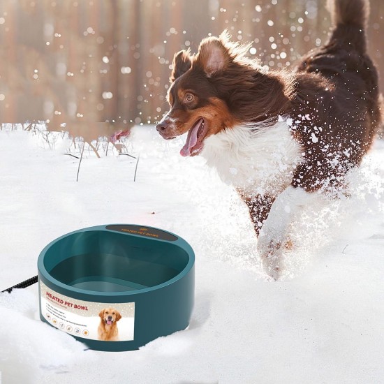 ENJOYING Heated Water Bowl, 2.2 L, Heated Drinking Trough for Rabbits, Dogs, Cats, Cold Day, Heated Chicken Drinker, Heated Water Bowl with Anti-Bite Power Line, Prevent Freezing ENJOYING Heated Water Bowl, 2.2 L, Heated Drinking Trough for Rabbits, Dogs, Cats, Cold Day, Heated Chicken Drinker, Heated Water Bowl with Anti-Bite Power Line, Prevent Freezing