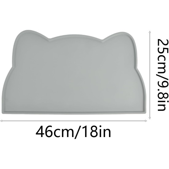 Eabdice Silicone Cat Bowl Mat, Non-Slip Cat Bowl Mat, for Table Decoration, for Placing Cutlery Eabdice Silicone Cat Bowl Mat, Non-Slip Cat Bowl Mat, for Table Decoration, for Placing Cutlery