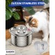 Emperor Pets Cat Water Fountain Stainless Steel - 3.2L Ultra Quiet Automatic Dog Water Fountain for Cats | Premium Pet Water Fountain Dishwasher Safe Ideal for Multiple Pets