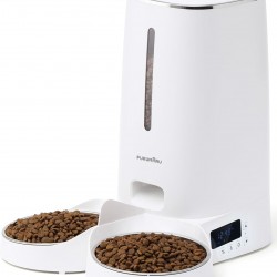 FUKUMARU Automatic Cat Feeder with Programmable Timers, Automatic Food Dispenser with 2 Stainless Steel Bowls, Feeder for Cats/Dogs FUKUMARU Automatic Cat Feeder with Programmable Timers, Automatic Food Dispenser with 2 Stainless Steel Bowls, Feeder for Cats/Dogs