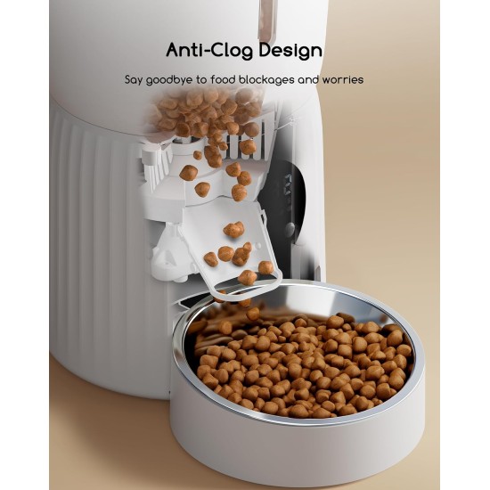 Faroro 4L Automatic Cat Feeder with Timer, Automatic Feeder Dogs, Stainless Steel Bowl, Programmable 1-6 Meals, 10s Voice Recorder, for Small/Medium Pets Faroro 4L Automatic Cat Feeder with Timer, Automatic Feeder Dogs, Stainless Steel Bowl, Programmable 1-6 Meals, 10s Voice Recorder, for Small/Medium Pets