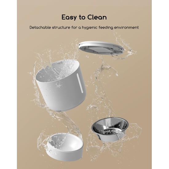 Faroro 4L Automatic Cat Feeder with Timer, Automatic Feeder Dogs, Stainless Steel Bowl, Programmable 1-6 Meals, 10s Voice Recorder, for Small/Medium Pets Faroro 4L Automatic Cat Feeder with Timer, Automatic Feeder Dogs, Stainless Steel Bowl, Programmable 1-6 Meals, 10s Voice Recorder, for Small/Medium Pets