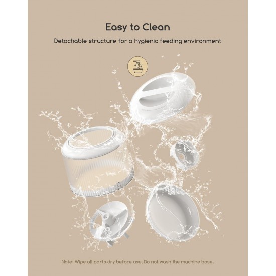 Faroro 7L Automatic Cat Feeder with Timer up to 5 Meals a Day, Portion Control, 10s Voice Recording, Suitable for Small and Medium Pets Faroro 7L Automatic Cat Feeder with Timer up to 5 Meals a Day, Portion Control, 10s Voice Recording, Suitable for Small and Medium Pets