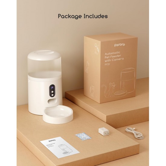 Faroro 7L Automatic Cat Feeder with Timer up to 5 Meals a Day, Portion Control, 10s Voice Recording, Suitable for Small and Medium Pets Faroro 7L Automatic Cat Feeder with Timer up to 5 Meals a Day, Portion Control, 10s Voice Recording, Suitable for Small and Medium Pets