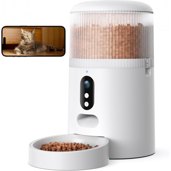 Faroro 7L Automatic Cat Feeder with Timer up to 5 Meals a Day, Portion Control, 10s Voice Recording, Suitable for Small and Medium Pets Faroro 7L Automatic Cat Feeder with Timer up to 5 Meals a Day, Portion Control, 10s Voice Recording, Suitable for Small and Medium Pets