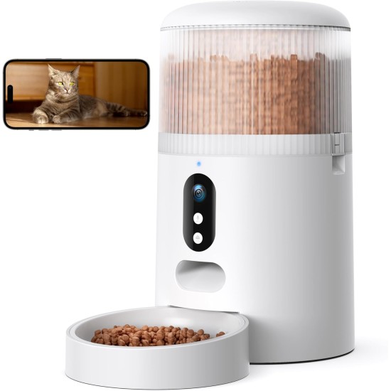 Faroro Automatic Cat WiFi, 3MP HD Video Cat Food Automatic with Night Vision, 4L Feeder for Cats/Dogs with Two-Way Audio, App Control, Motion Detection & Double Force Faroro Automatic Cat WiFi, 3MP HD Video Cat Food Automatic with Night Vision, 4L Feeder for Cats/Dogs with Two-Way Audio, App Control, Motion Detection & Double Force