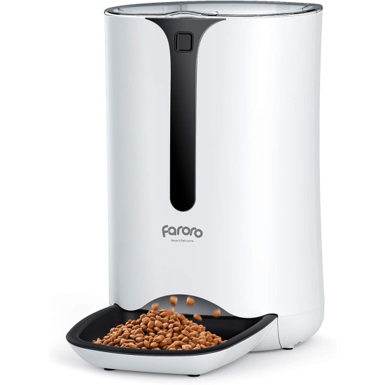 Faroro Automatic Cat WiFi, 3MP HD Video Cat Food Automatic with Night Vision, 4L Feeder for Cats/Dogs with Two-Way Audio, App Control, Motion Detection & Double Force Faroro Automatic Cat WiFi, 3MP HD Video Cat Food Automatic with Night Vision, 4L Feeder for Cats/Dogs with Two-Way Audio, App Control, Motion Detection & Double Force