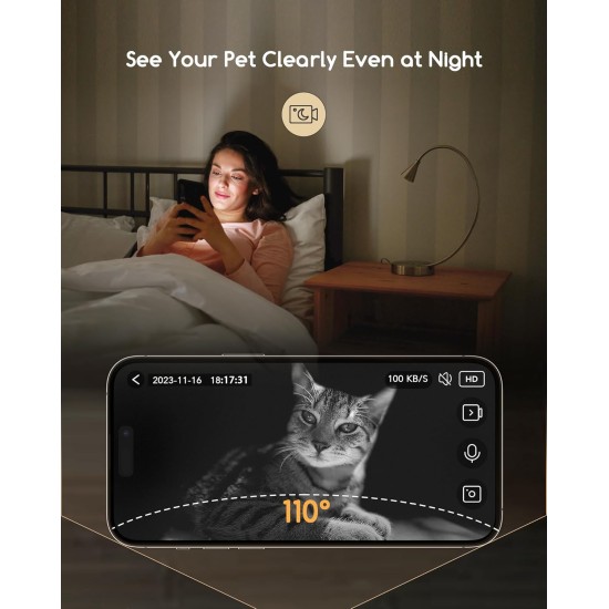 Faroro Automatic Cat WiFi, 3MP HD Video Cat Food Automatic with Night Vision, 4L Feeder for Cats/Dogs with Two-Way Audio, App Control, Motion Detection & Double Force Faroro Automatic Cat WiFi, 3MP HD Video Cat Food Automatic with Night Vision, 4L Feeder for Cats/Dogs with Two-Way Audio, App Control, Motion Detection & Double Force