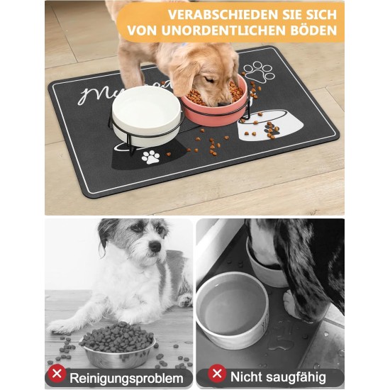 Feeding Mat Dog Cat Dog Bowl Pad: 30 x 50 cm Absorbent Mat Dog Bowl Non-Slip Feeding Mat Dog Feeding Mat Dog Mat Feeding Bowl Mat Pets Dog Mat Feeding Mat Dog Cat Dog Bowl Pad: 30 x 50 cm Absorbent Mat Dog Bowl Non-Slip Feeding Mat Dog Feeding Mat Dog Mat Feeding Bowl Mat Pets Dog Mat