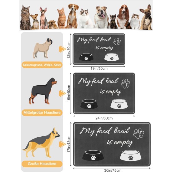 Feeding Mat Dog Cat Dog Bowl Pad: 30 x 50 cm Absorbent Mat Dog Bowl Non-Slip Feeding Mat Dog Feeding Mat Dog Mat Feeding Bowl Mat Pets Dog Mat Feeding Mat Dog Cat Dog Bowl Pad: 30 x 50 cm Absorbent Mat Dog Bowl Non-Slip Feeding Mat Dog Feeding Mat Dog Mat Feeding Bowl Mat Pets Dog Mat