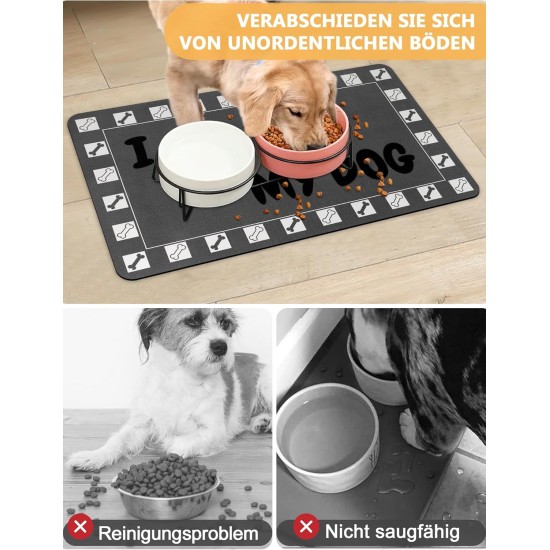 Feeding Mat Dog Cat Dog Bowl Pad: 30 x 50 cm Absorbent Mat Dog Bowl Non-Slip Feeding Mat Dog Feeding Mat Dog Mat Feeding Bowl Mat Pets Dog Mat Feeding Mat Dog Cat Dog Bowl Pad: 30 x 50 cm Absorbent Mat Dog Bowl Non-Slip Feeding Mat Dog Feeding Mat Dog Mat Feeding Bowl Mat Pets Dog Mat