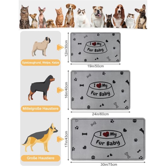 Feeding Mat Dog Cat Dog Bowl Pad: 30 x 50 cm Absorbent Mat Dog Bowl Non-Slip Feeding Mat Dog Feeding Mat Dog Mat Feeding Bowl Mat Pets Dog Mat Feeding Mat Dog Cat Dog Bowl Pad: 30 x 50 cm Absorbent Mat Dog Bowl Non-Slip Feeding Mat Dog Feeding Mat Dog Mat Feeding Bowl Mat Pets Dog Mat