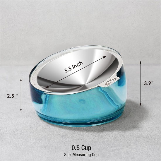 Felli Pet Whisker Fatigue Relief Angled Cat Wet Food Bowl Stainless Steel Flat Bowl Tilted Anti-Vomiting Measuring Free Oblique Wide Plate Raised Glass Acrylic for Small Dogs (0.5 Cups) Felli Pet Whisker Fatigue Relief Angled Cat Wet Food Bowl Stainless Steel Flat Bowl Tilted Anti-Vomiting Measuring Free Oblique Wide Plate Raised Glass Acrylic for Small Dogs (0.5 Cups)