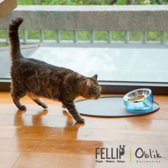 Felli Pet Whisker Fatigue Relief Angled Cat Wet Food Bowl Stainless Steel Flat Bowl Tilted Anti-Vomiting Measuring Free Oblique Wide Plate Raised Glass Acrylic for Small Dogs (0.5 Cups) Felli Pet Whisker Fatigue Relief Angled Cat Wet Food Bowl Stainless Steel Flat Bowl Tilted Anti-Vomiting Measuring Free Oblique Wide Plate Raised Glass Acrylic for Small Dogs (0.5 Cups)