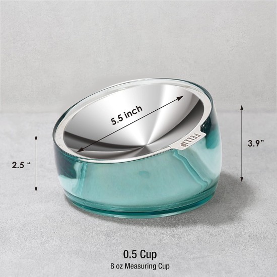 Felli Pet Whisker Fatigue Relief Angled Cat Wet Food Bowl Stainless Steel Flat Bowl Tilted Anti-Vomiting Measuring Free Oblique Wide Plate Raised Glass Acrylic for Small Dogs (0.5 Cups) Felli Pet Whisker Fatigue Relief Angled Cat Wet Food Bowl Stainless Steel Flat Bowl Tilted Anti-Vomiting Measuring Free Oblique Wide Plate Raised Glass Acrylic for Small Dogs (0.5 Cups)