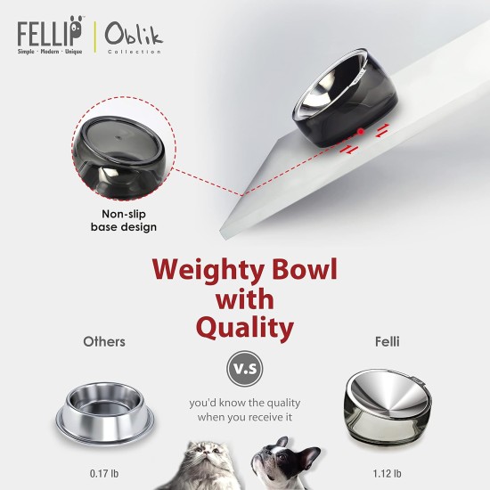 Felli Pet Whisker Fatigue Relief Angled Cat Wet Food Bowl Stainless Steel Flat Bowl Tilted Anti-Vomiting Measuring Free Oblique Wide Plate Raised Glass Acrylic for Small Dogs (0.5 Cups) Felli Pet Whisker Fatigue Relief Angled Cat Wet Food Bowl Stainless Steel Flat Bowl Tilted Anti-Vomiting Measuring Free Oblique Wide Plate Raised Glass Acrylic for Small Dogs (0.5 Cups)