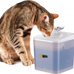 Ferplast ARES Cat Drinking Fountain with LED, 2 L Capacity, Three-Stage Filter, Power Supply Included Ferplast ARES Cat Drinking Fountain with LED, 2 L Capacity, Three-Stage Filter, Power Supply Included
