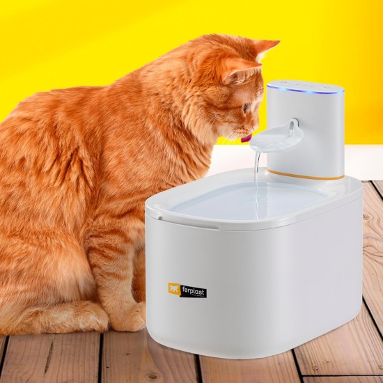 Ferplast Astra Wireless Cat Fountain, Drinking Fountain for Cat, Rechargeable Cat Drinking Fountain with Motion Sensor, 3 L, Three-Stage Filter, USB-C Included Ferplast Astra Wireless Cat Fountain, Drinking Fountain for Cat, Rechargeable Cat Drinking Fountain with Motion Sensor, 3 L, Three-Stage Filter, USB-C Included