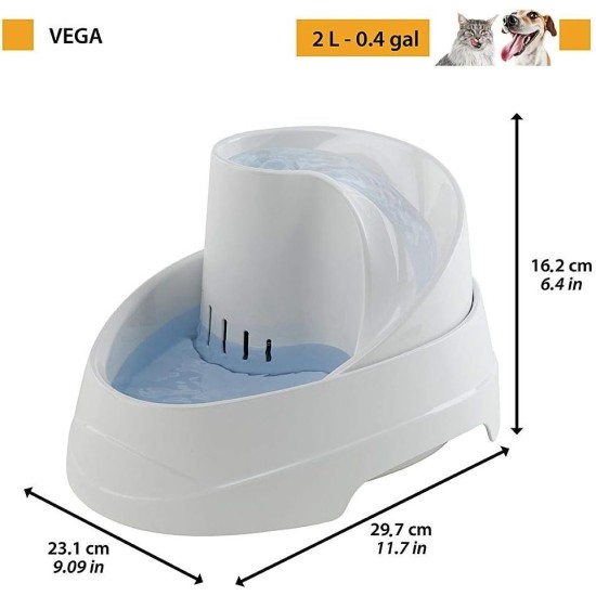 Ferplast Cat Fountain Cat Drinking Fountain Small Dog Drinking Fountain with Lasting Antibacterial Protection Clean Filtered Water Includes Activated Carbon Filter 810 g Ferplast Cat Fountain Cat Drinking Fountain Small Dog Drinking Fountain with Lasting Antibacterial Protection Clean Filtered Water Includes Activated Carbon Filter 810 g