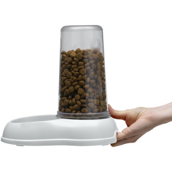 Ferplast Food or Water Dispenser for Dogs and Cats, Dry Food Dispenser, Water, Durable Plastic, Non Slip Base, White Ferplast Food or Water Dispenser for Dogs and Cats, Dry Food Dispenser, Water, Durable Plastic, Non Slip Base, White