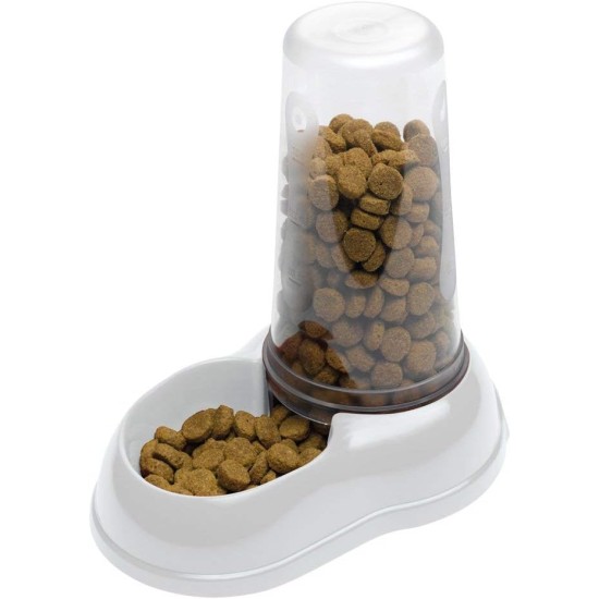 Ferplast Food or Water Dispenser for Dogs and Cats, Dry Food Dispenser, Water, Durable Plastic, Non Slip Base, White Ferplast Food or Water Dispenser for Dogs and Cats, Dry Food Dispenser, Water, Durable Plastic, Non Slip Base, White