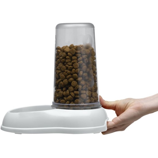 Ferplast Food or Water Dispenser for Dogs and Cats, Dry Food Dispenser, Water, Durable Plastic, Non Slip Base, White Ferplast Food or Water Dispenser for Dogs and Cats, Dry Food Dispenser, Water, Durable Plastic, Non Slip Base, White