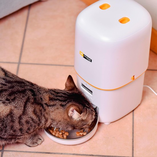 Ferplast Risto PET Automatic Cat Feeder, Programmable, 4 Litre Capacity, Dual Power Supply, 6 Meals, Illuminated Display, Stainless Steel Bowl Included Ferplast Risto PET Automatic Cat Feeder, Programmable, 4 Litre Capacity, Dual Power Supply, 6 Meals, Illuminated Display, Stainless Steel Bowl Included