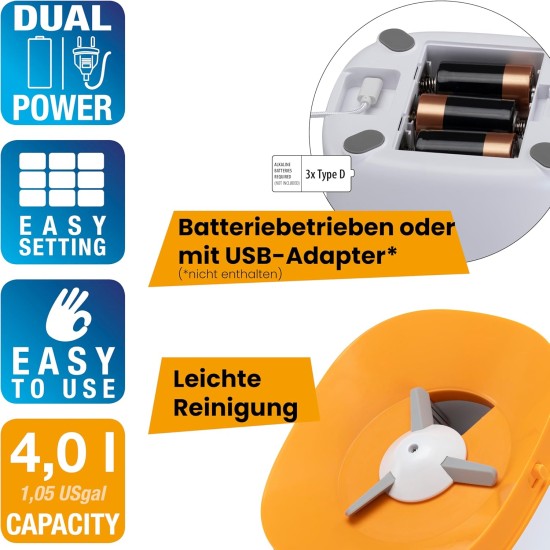 Ferplast Risto PET Automatic Cat Feeder, Programmable, 4 Litre Capacity, Dual Power Supply, 6 Meals, Illuminated Display, Stainless Steel Bowl Included Ferplast Risto PET Automatic Cat Feeder, Programmable, 4 Litre Capacity, Dual Power Supply, 6 Meals, Illuminated Display, Stainless Steel Bowl Included