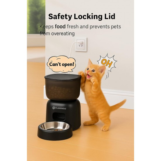 Flamingo Distributeur de Nourriture Blido Blanc - 3 L - Programmable - Pour Chiens et Chats Flamingo Distributeur de Nourriture Blido Blanc - 3 L - Programmable - Pour Chiens et Chats