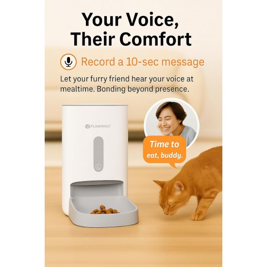 Flamingo Distributeur de Nourriture Blido Blanc - 3 L - Programmable - Pour Chiens et Chats Flamingo Distributeur de Nourriture Blido Blanc - 3 L - Programmable - Pour Chiens et Chats