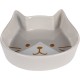 Flamingo Kapo Feeding and Drinking Bowl for Cats, Light Grey, 250 ml, Ceramic, Dishwasher Safe
