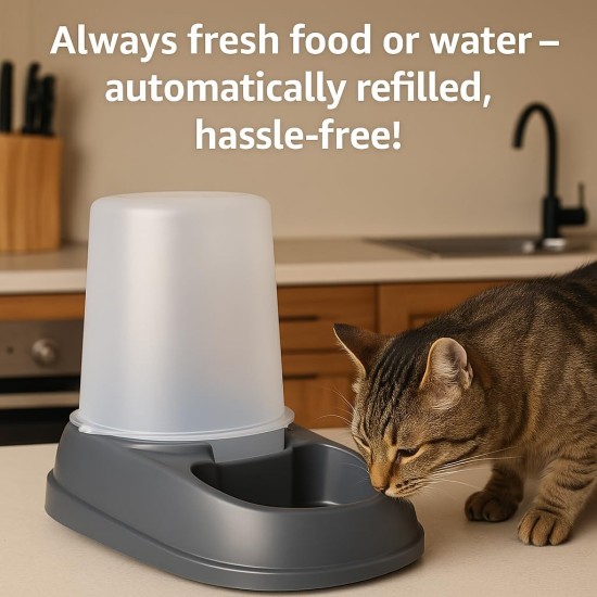 Flamingo Raja Automatic Food and Water Dispenser for Dogs and Cats, 2.5 L, Automatic Cat Feeder, Water Dispenser for Cats and Dogs Flamingo Raja Automatic Food and Water Dispenser for Dogs and Cats, 2.5 L, Automatic Cat Feeder, Water Dispenser for Cats and Dogs