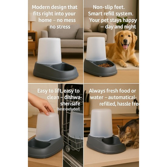 Flamingo Raja Automatic Food and Water Dispenser for Dogs and Cats, 2.5 L, Automatic Cat Feeder, Water Dispenser for Cats and Dogs Flamingo Raja Automatic Food and Water Dispenser for Dogs and Cats, 2.5 L, Automatic Cat Feeder, Water Dispenser for Cats and Dogs