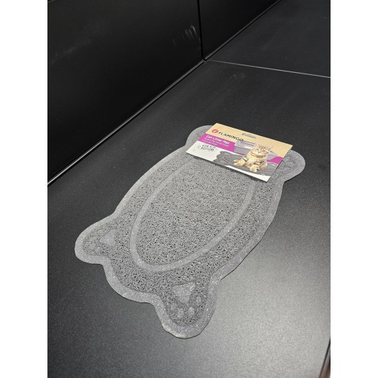 Flamingo Randy Cat Litter Tray Mat - Grey | 40 × 26 cm | Clean Paws & Clean Floor! Flamingo Randy Cat Litter Tray Mat - Grey | 40 × 26 cm | Clean Paws & Clean Floor!