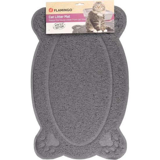 Flamingo Randy Cat Litter Tray Mat - Grey | 40 × 26 cm | Clean Paws & Clean Floor! Flamingo Randy Cat Litter Tray Mat - Grey | 40 × 26 cm | Clean Paws & Clean Floor!