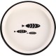 Flamingo Sardi Feeding and Drinking Bowl for Cats, Round, Black & White, Non-Slip Multi-Purpose Bowl for Pets, 250 ml, Ceramic, Dishwasher Safe Flamingo Sardi Feeding and Drinking Bowl for Cats, Round, Black & White, Non-Slip Multi-Purpose Bowl for Pets, 250 ml, Ceramic, Dishwasher Safe