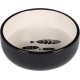 Flamingo Sardi Feeding and Drinking Bowl for Cats, Round, Black & White, Non-Slip Multi-Purpose Bowl for Pets, 400 ml, Ceramic, Dishwasher Safe Flamingo Sardi Feeding and Drinking Bowl for Cats, Round, Black & White, Non-Slip Multi-Purpose Bowl for Pets, 400 ml, Ceramic, Dishwasher Safe