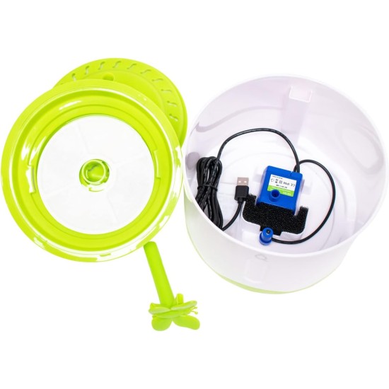 Friends Stream Cat and Dog Drinking Fountain Complete with Safety Sensor, 2.6 L, Green Friends Stream Cat and Dog Drinking Fountain Complete with Safety Sensor, 2.6 L, Green