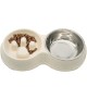 Fur & Bone Double Slow Feeder Dog Bowl Raised Dog Bowl with Non-Slip Base Dog Bowls Dog Water Stainless Steel Bowl Removable Raised Cat (Blue)