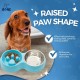 Fur & Bone Double Slow Feeder Dog Bowl Raised Dog Bowl with Non-Slip Base Dog Bowls Dog Water Stainless Steel Bowl Removable Raised Cat (Blue)