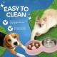 Fur & Bone Double Slow Feeder Dog Bowl Raised Dog Bowl with Non-Slip Base Dog Bowls Dog Water Stainless Steel Bowl Removable Raised Cat (Blue)