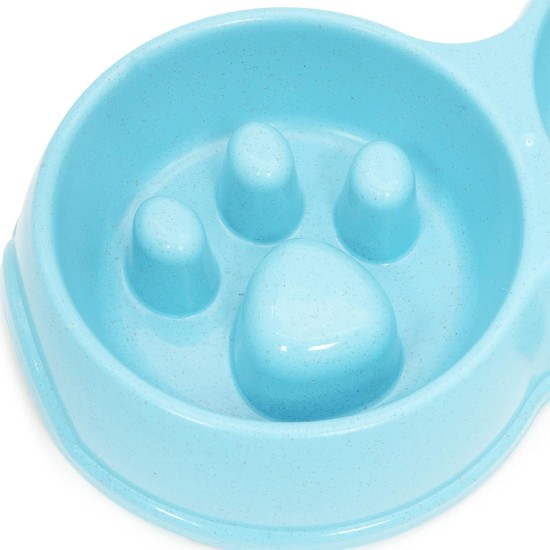 Fur & Bone Double Slow Feeder Dog Bowl Raised Dog Bowl with Non-Slip Base Dog Bowls Dog Water Stainless Steel Bowl Removable Raised Cat (Blue) Fur & Bone Double Slow Feeder Dog Bowl Raised Dog Bowl with Non-Slip Base Dog Bowls Dog Water Stainless Steel Bowl Removable Raised Cat (Blue)