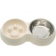 Fur & Bone Double Slow Feeder Dog Bowl Raised Dog Bowl with Non-Slip Base Dog Bowls Dog Water Stainless Steel Bowl Removable Raised Cat (Blue)