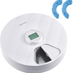 GAMKII Automatic Cat Wet Food Feeder 6 Meals with 2 Ice Packs, Battery Power Auto Pet Food Dispenser with Timer, Memory Function, Cats Small Dogs-First Meal with Cover (ABS Tray) GAMKII Automatic Cat Wet Food Feeder 6 Meals with 2 Ice Packs, Battery Power Auto Pet Food Dispenser with Timer, Memory Function, Cats Small Dogs-First Meal with Cover (ABS Tray)