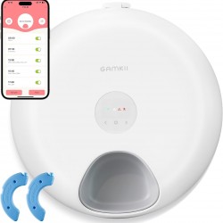 GAMKII Automatic WiFi Cat Feeder for Wet Food, 6 Meals Cat Feeder with 2 Ice Packs, Programmable Timer, Rechargeable Car Pet Food Dispenser, WiFi Control GAMKII Automatic WiFi Cat Feeder for Wet Food, 6 Meals Cat Feeder with 2 Ice Packs, Programmable Timer, Rechargeable Car Pet Food Dispenser, WiFi Control