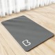 GIBZ Waterproof Feeding Mat Cat Food and Water Bowl Mat Square Non-Slip Plain Bowl Mat Pet Place Mat Dark Grey 50 x 70 cm