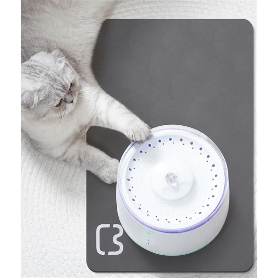 GIBZ Waterproof Feeding Mat Cat Food and Water Bowl Mat Square Non-Slip Plain Bowl Mat Pet Place Mat Dark Grey 50 x 70 cm GIBZ Waterproof Feeding Mat Cat Food and Water Bowl Mat Square Non-Slip Plain Bowl Mat Pet Place Mat Dark Grey 50 x 70 cm